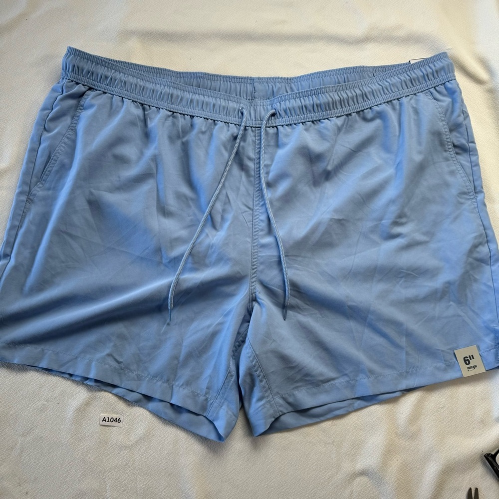 George Blue Swim Trunks with Elastic Waistband